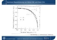 Spontane Magnetisierung von Nickel (Ni) und Eisen (Fe)