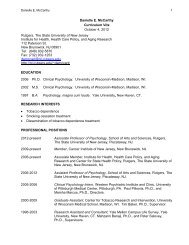 Curriculum Vitae - Institute for Health, Health Care Policy and Aging ...