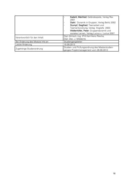 1 Masterstudiengang â€žProjektmanagementâ€œ (2 Sem ... - IHI Zittau