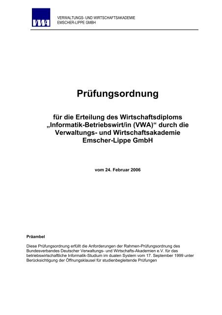 Informatik-Betriebswirt/-in (VWA) - IHK Bildung