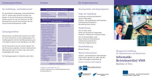 "Informatik-Betriebswirt/-in (VWA)"(pdf) - IHK Bildung