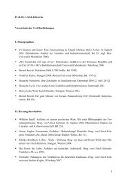 Liste der Veröffentlichungen - Germanistik - Universität Mannheim