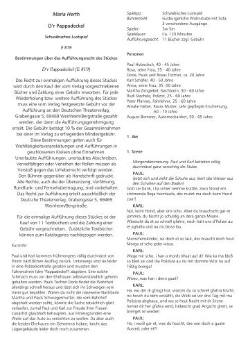 Leseprobe PDF - Deutscher Theaterverlag