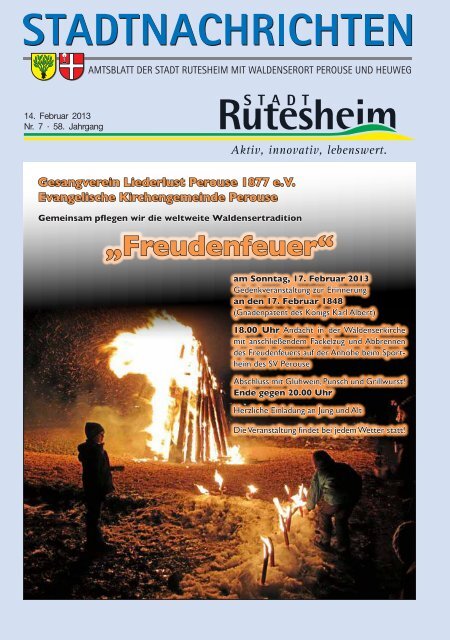 Ausgabe Nr. 7 vom 14. Februar 2013 - Rutesheim