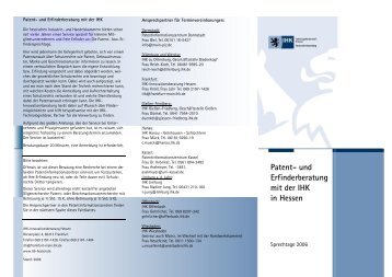 Patent- und Erfinderberatung mit der IHk in Hessen - IHK Frankfurt ...