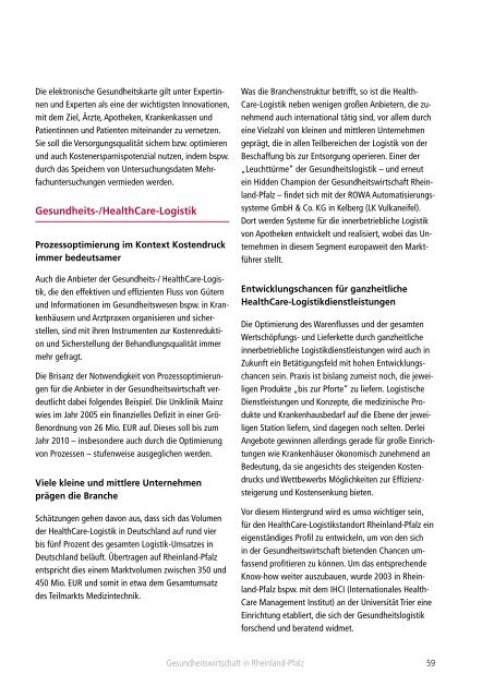 Gesundheitswirtschaft, Basisstudie.pdf - Ministerium fÃ¼r Wirtschaft ...