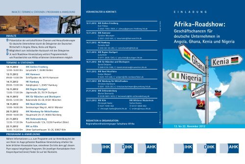 Flyer zur Afrika-Roadshow - IHK Mittlerer Niederrhein
