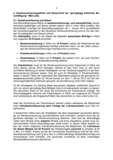 Geringfügige und kurzfristige Beschäftigungen - IHK Nürnberg für ...