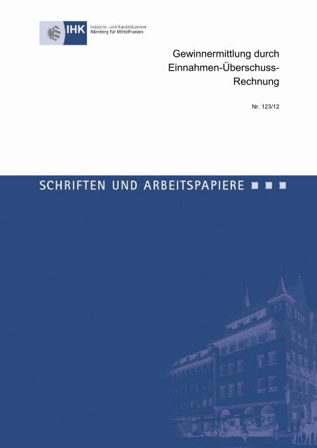 Gewinnermittlung durch EÜR_123 - IHK Nürnberg für Mittelfranken