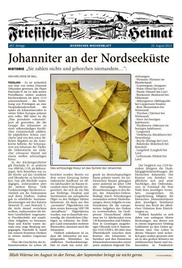 JW_S27_Friesische Heimat_20130820 - Jeversches Wochenblatt