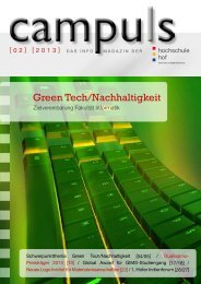 Green Tech/Nachhaltigkeit - Hochschule Hof