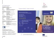 Förderprogramm „Einstiegszeit für Jugendliche in Brandenburg“