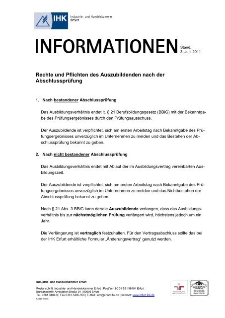 Ausstellung Von Lieferantenerkla Rungen Ihk Erfurt