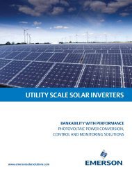 UTILITY SCALE SOLAR INVERTERS - Emerson Industrial Automation