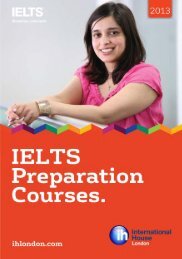 IELTS preparation courses brochure 2013 - International House ...
