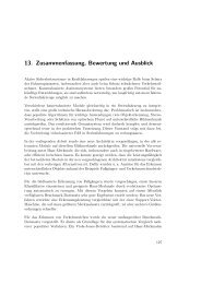 13. Zusammenfassung, Bewertung und Ausblick - Ruhr-Universität ...