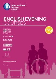 english evening Courses - International House London