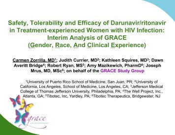 Safety, Tolerability and Efficacy of Darunavir/ritonavir in ... - IHL Press
