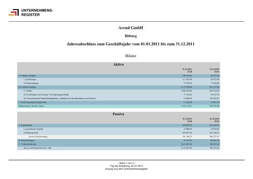 2013-01-02 Arend GmbH Bitburg