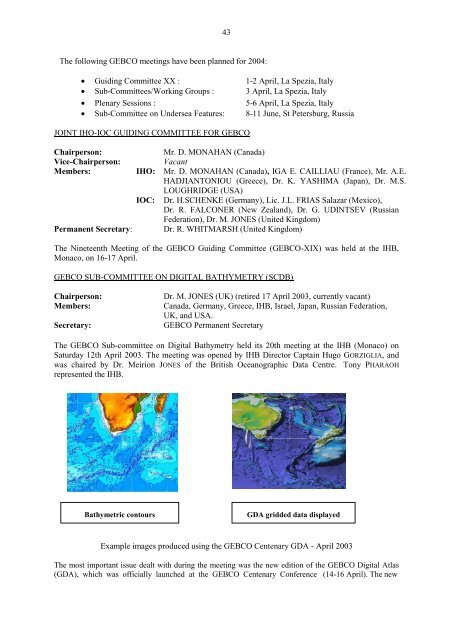 international hydrographic organization 2003 - IHO