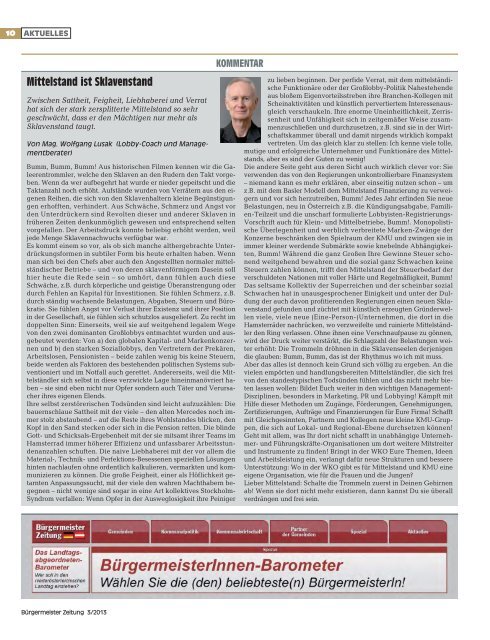 Kommunale - Bürgermeister Zeitung