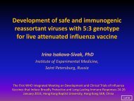 Development of safe and immunogenic reassortant viruses with 5:3 ...