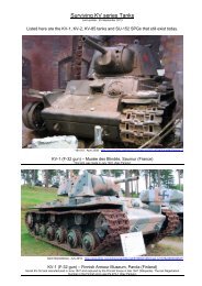 Surviving KV series Tanks - The Shadock's website - Free