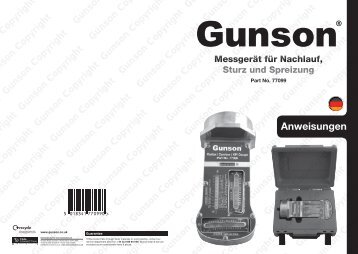 Anweisungen - Gunson