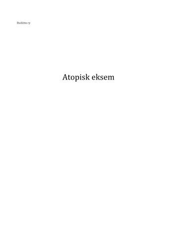 Atopisk eksem - Iholiitto ry