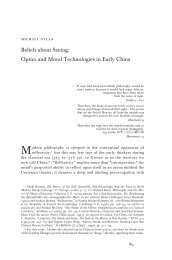 Beliefs about Seeing: Optics and Moral Technologies in Early China