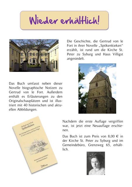 Lichtblick - Kirchengemeinde Syburg, Holzen, Auf dem Höchsten