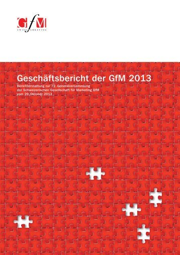 Geschäftsbericht der GfM 2013