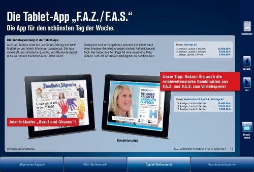 Preisliste FAZ-Stellenmarkt - FAZjob.NET