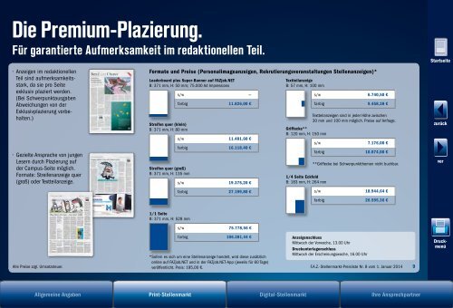 Preisliste FAZ-Stellenmarkt - FAZjob.NET