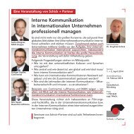 Seminarinfo - Schick+Partner Unternehmenskommunikation