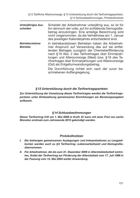 Tarifvertrag Lebensarbeitszeit und Demographie - DiAG, Muenster ...