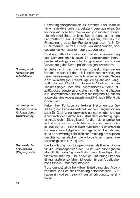 Tarifvertrag Lebensarbeitszeit und Demographie - DiAG, Muenster ...