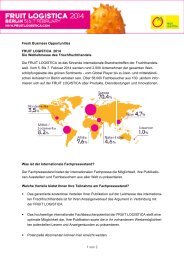 Angebot (PDF, 315,5 kB) - Fruit Logistica