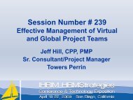 Effective Management of Virtual and Global Project Teams - IHRIM