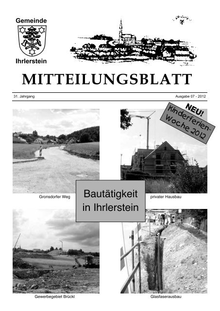 MITTEILUNGSBLATT - Ihrlerstein