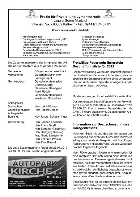 MITTEILUNGSBLATT - Ihrlerstein