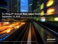 CL King 8th Annual Best Ideas Conference