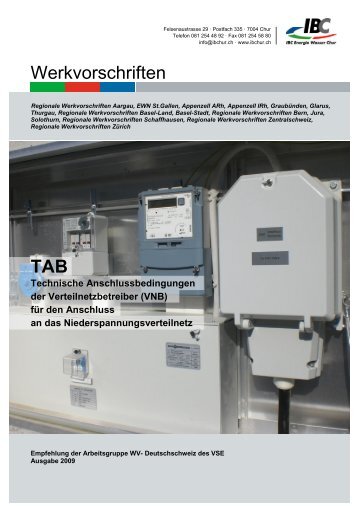 Werkvorschriften (PDF, 4167 kb) - IBC | Energie Wasser Chur