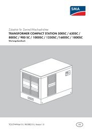 Wartungshandbuch - SMA Solar Technology AG