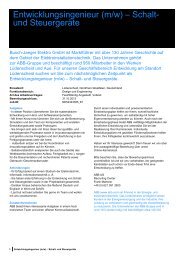 Entwicklungsingenieur (m/w) – Schalt- und Steuergeräte