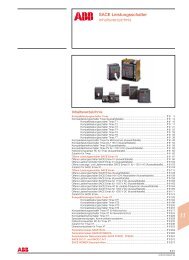 SACE Leistungsschalter Inhaltsverzeichnis - J. Ehrlich KG