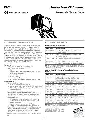 Source Four CE Dimmer ETC®