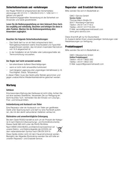 Bedienungsanleitung Heißkanalregler (pdf 1012 kB) - GMC-I ...