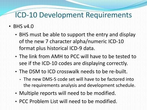 RPMS ICD-10 Transition and Behavioral Health - Indian Health ...