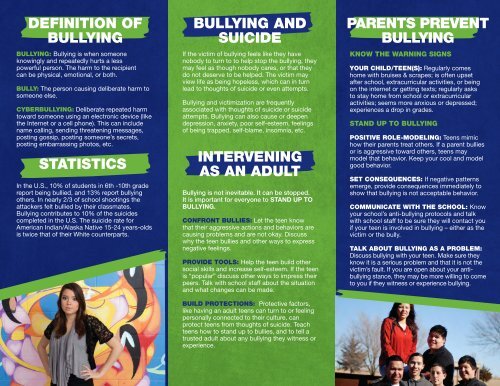 Brochure about bullying - Indian Health Service